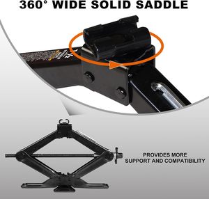 1.5トンブラックスチールリフトジャック3lb容量自動修理ツールキットレンチCE認定カージャックを含む - Product Image 3