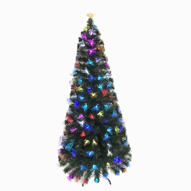 Factory outlet all colorful led fiber optic christmas tree with lights christmas decoration
