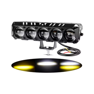 Çift renk beyaz sarı 50W motosiklet projektör Lens spot ışık LED araç aydınlatma sistemi, 5 Lens sis sürüş ışık - Product Image 1