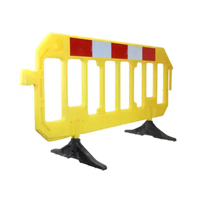 Karayolu güvenliği için mavi ve sarı ve kırmızı plastik yol trafik yönetimi bariyeri geçici trafik bariyeri çit - Product Image 4