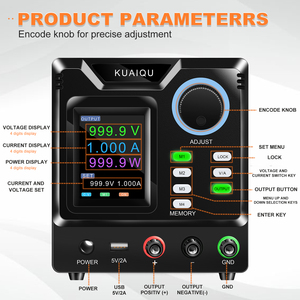 KUAIQU 1000W 1000V 1A DC Fuente de alimentación variable regulada Fuente de alimentación conmutada ajustable 600V 800V Fuente de alimentación conmutada de 21/2" - Product Image 2