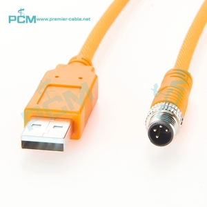 M8 4 pin maschio a USB-A maschio RS232 cavo di configurazione sensore seriale PLC programmazione compatibile malato 6034574 DSL-8U04G02M025KM1 - Product Image 1