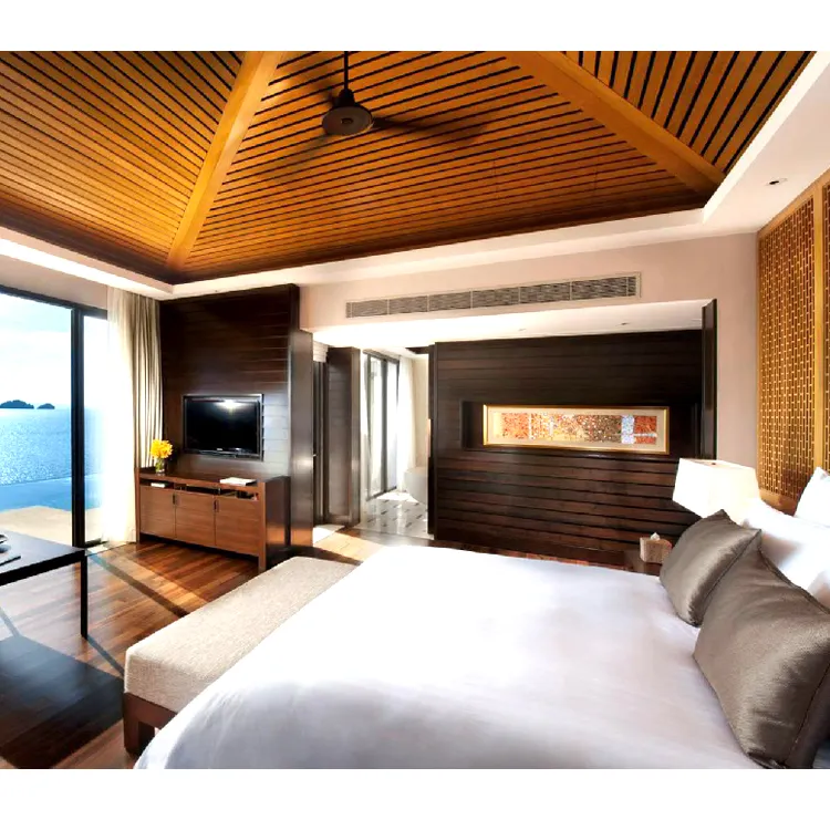 Hecho a medida tapizado moderno maestro 3 4 5 estrellas habitación de hotel juegos de dormitorio suministros de muebles para uso de hotel de 5 estrellas