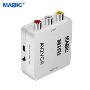 Equipo de Audio y vídeo, Mini HD AV2VGA convertidor de vídeo, caja AV RCA CVBS a VGA AV a VGA