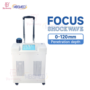 Système de chariot intégré à onde de choc de mise au point professionnelle Machine de thérapie par ondes de choc portable pour le soulagement de la douleur musculaire vétérinaire - Product Image 1