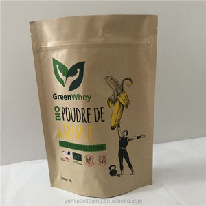 牛皮纸处理袋，带窗户拉链立袋，用于包装食品饼干零食