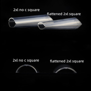 ปลายเล็บยาวพิเศษ500ชิ้นปลายเล็บแบน3XL สี่เหลี่ยมปลายเล็บไม่โค้ง - Product Image 3