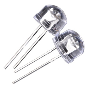 <strong>LED</strong> Light-emitting Diode F8 / <strong>8mm</strong> Straw Hat, High Brightness, Short Feet, <strong>White</strong> Light, Red, Blue, Green, Yellow, Straight Insert - Product Image 1