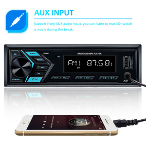 Detachable Panel Audio BT FM Car Radio MP3 Player SD USB Port AUX <strong>Input</strong> Single Din Removable Panel Universal - Product Image 4