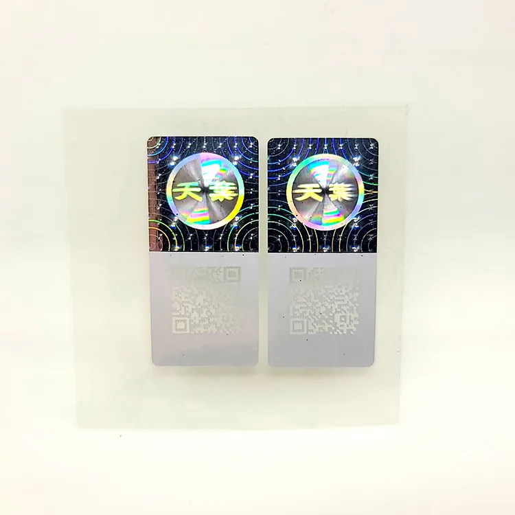 Autocollant holographique de sécurité Laser personnalisé, étiquette holographique 3d à gratter avec Code Qr et numéro de série