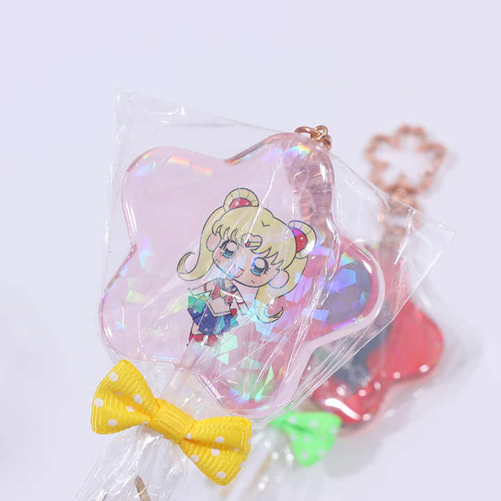 Neuankömmling Lollipop Schlüssel bund OEM Custom Hochwertige Acryl Anime Key Charms Set