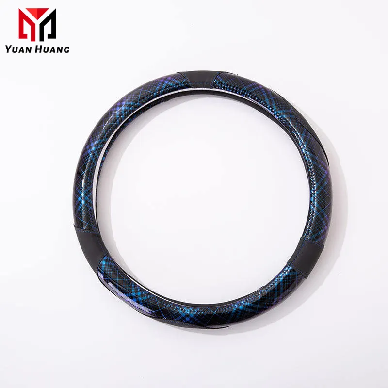 37-39cm Car Steering Wheel Cover Skidproof Auto Steering- Wheel Cover Anti-Slip Embossing Leather Car-styling Car Accessories
