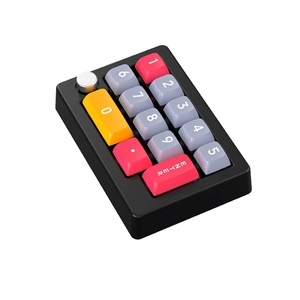 Teclado numérico retroiluminado RGB USB de 12 teclas, Mini teclado Macro programable con perillas