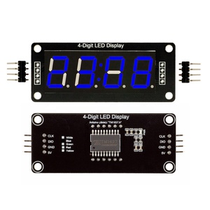 EParthub TM1637 Modulo orologio da 0.56 pollici 4 digitali a 7 segmenti con opzioni di colore rosso verde giallo modulo blu bianco - Product Image 4