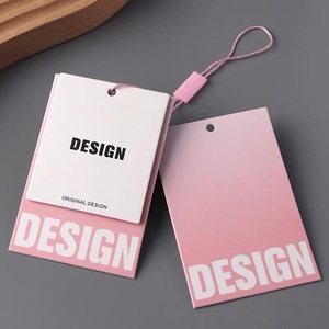 Sang trọng tùy chỉnh màu hồng đen treo <span class=keywords><strong>tag</strong></span> giấy may <span class=keywords><strong>Swing</strong></span> Logo <span class=keywords><strong>Tag</strong></span> cho quần áo Túi giày - Product Image 2