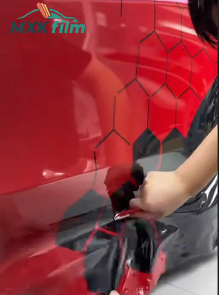 Film covering automobile Vantablack à motif nid d'abeille dégradé