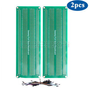 GeeekPi Prototyp PCB Löt bares Steck brett für Arduino-und DIY-Elektronik projekte, vergoldet (2er Pack Fullsize Break board)