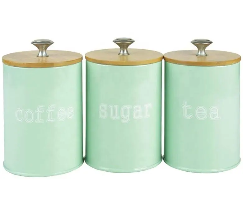 Recipiente para armazenar café, recipiente hermético para armazenar chá e café com tampa de bambu