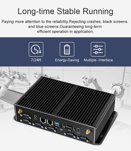 産業用ファンレスミニPCCore i3 i5 i7 Project 2 LAN RJ45 6 COM RS232 6 USBデュアルディスプレイサポートAES-NIデスクトップコンピューター - Product Image 2