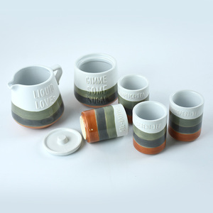 可定制彩色茶杯壶茶壶套装，用于咖啡和茶服务 - Product Image 2