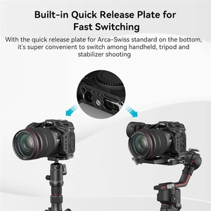 SmallRig Aluminum Alloy R10 Cage with 1/4&quot;-20 and 3/8&quot;-16 Threaded Hole and Quick Release Plate for Canon R10-4004 - Product Image 6