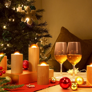 USB Smart Electric LED Candle <strong>Lamp</strong> with Night Light Mode Modern Design Cycle Charging Smoke-Free Flameless Air Flow Control - Product Image 4