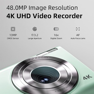 Kompakt 16X ZooM 4K Video kaydedici kamera 2.8 inç ekran dahili flaş ışığı çocuk kamera öğrenci kampüs kamera - Product Image 3