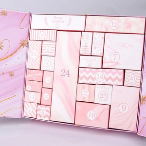 Scatola regalo di natale rosa fatto da te confezione ecologica 24 pezzi piccole scatole di caramelle in scatola regalo nidificata Master - Product Image 2