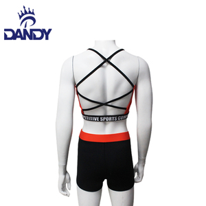 Cheerleading Practice Wears Custom Sparkly Diamonds Exercise Training <strong>Cheer</strong> Tops and Shorts for Girls - Product Image 6