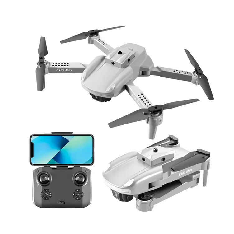 K105 max drone 4K doppia fotocamera RC wifi 4 lati drone fpv pieghevole radiocomando giocattoli mini piccolo drone VS E88 E58