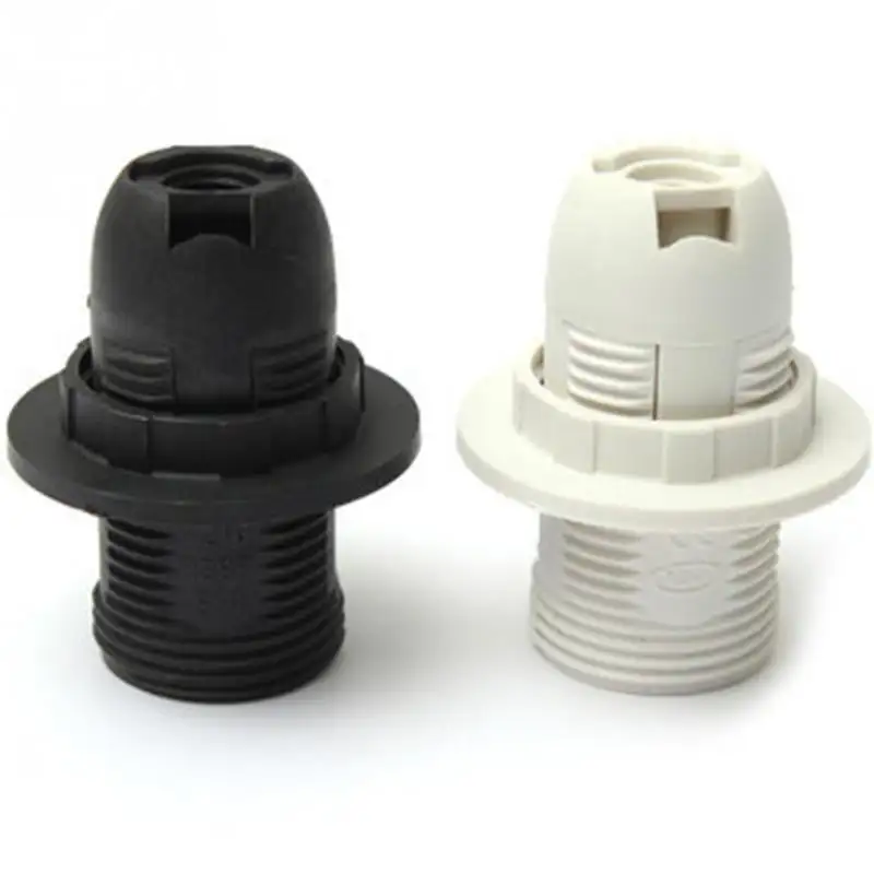 미니 Edisons 나사 SES 실용 E14 기본 전구 램프 홀더 펜던트 소켓 전등 갓 링 250V 2A 블랙/화이트