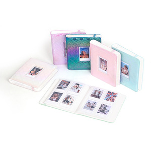 <strong>3</strong>-Inch Mini Size 288 Pocket PU Diamond Grid Gradient Mini <strong>Photo</strong> Album Colorful Design Card Picture Book for Instax Mini <strong>Photos</strong> - Product Image 2