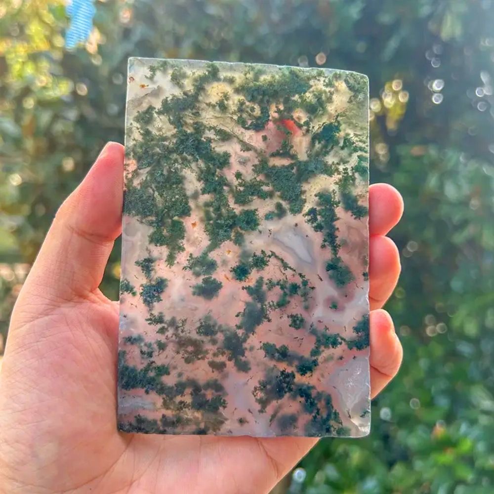 Moss Agate rectangle 100-200g/pc