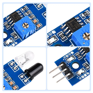 LM393 Photoreflective <strong>Sensor</strong> Module for DIY Smart Car <strong>Robots</strong> Adjustable Distance Infrared <strong>Obstacle</strong> <strong>Avoidance</strong> Tracking Tracing - Product Image 2