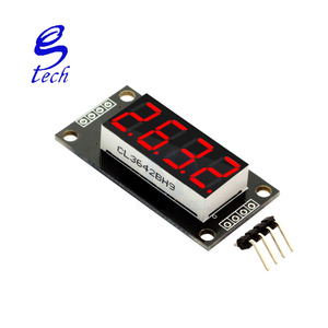 Modulo di visualizzazione a LED TM1637 all'ingrosso 4 bit modulo di visualizzazione a segmenti a LED a tubo digitale con Display a orologio verde anodo comune rosso - Product Image 2