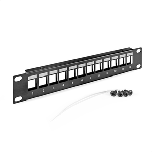 1U 10 pulgadas Módulo Keystone Panel de parche vacío/descargado Panel de parche en blanco UTP - Product Image 1
