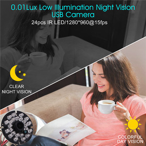 ELP免费驱动程序0.01lux低照度1.3mp 960P USB夜视摄像机摄像机，用于简单的安全系统 - Product Image 3