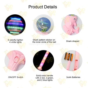 Ánh sáng lên ma thuật <span class=keywords><strong>spinner</strong></span> Wand cho trẻ em 6 đèn <span class=keywords><strong>LED</strong></span> phát sáng trong bóng tối <span class=keywords><strong>LED</strong></span> bóng quay cá mập ánh sáng Wand cho sự kiện bên quà tặng sinh nhật - Product Image 5