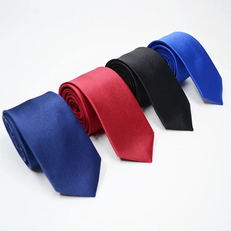 Высококачественный однотонный галстук 6 см, Тонкий деловой галстук для мужчин