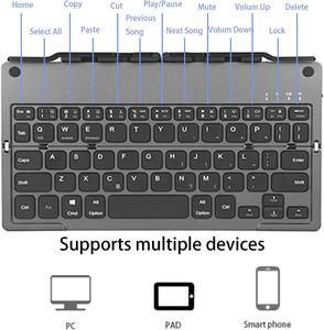 ポータブルミニ充電式ワイヤレスキーボードラップトップ用仮想デスクトップアプリケーションAndroidスマートフォンポケット使用 - Product Image 3