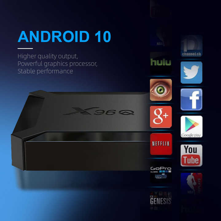 Topleo Android 10.0 Smart Tv Box X96q H 313X96 8K 4K Van Frankrijk Naar Europa X96q 4K Android 10.0 Tv Box
