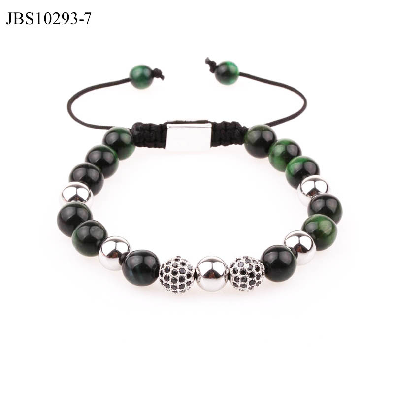 Green tiger eye silver