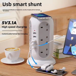 Enchufe vertical inteligente Multifuncional Conveniente 4USB Carga Tipo-c Enchufe de torre para el hogar - Product Image 2