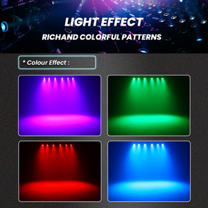 Renkli 7*3W RGB 3in1 disko aydınlatma LED Par Can sahne ışıkları DMX Dj parti Par ışık - Product Image 3