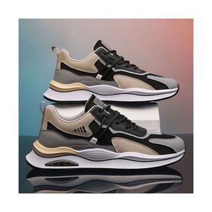メンズスポーツレジャーエアクッション秋新スタイルメッシュ通気性スプライシングソフトボトムランニングトラベルシューズ