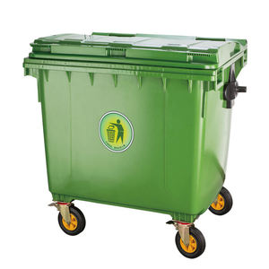 O caixote do lixo plástico do pedal 240L recicla lixeiras recipiente móvel do lixo