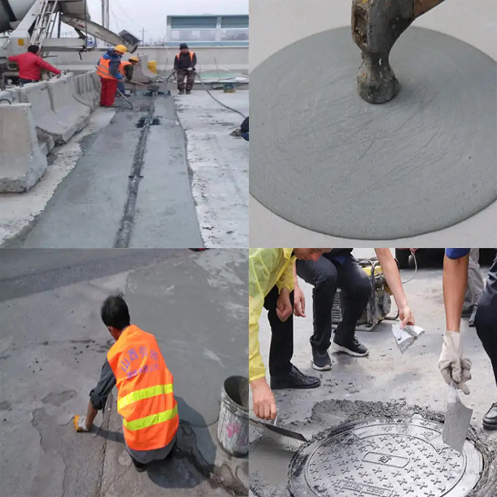 Anında kuru yol yama hızlı düzeltme hızlı sertleşen yol onarım malzemesi çukurlar için beton