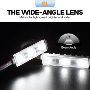 โคมไฟ LED โมดูลไฟ LED แบบฉีดอินพุต AC 220V พร้อมเลนส์กลม7000K IP68 1W SMD2835 3 LEDs - Product Image 5