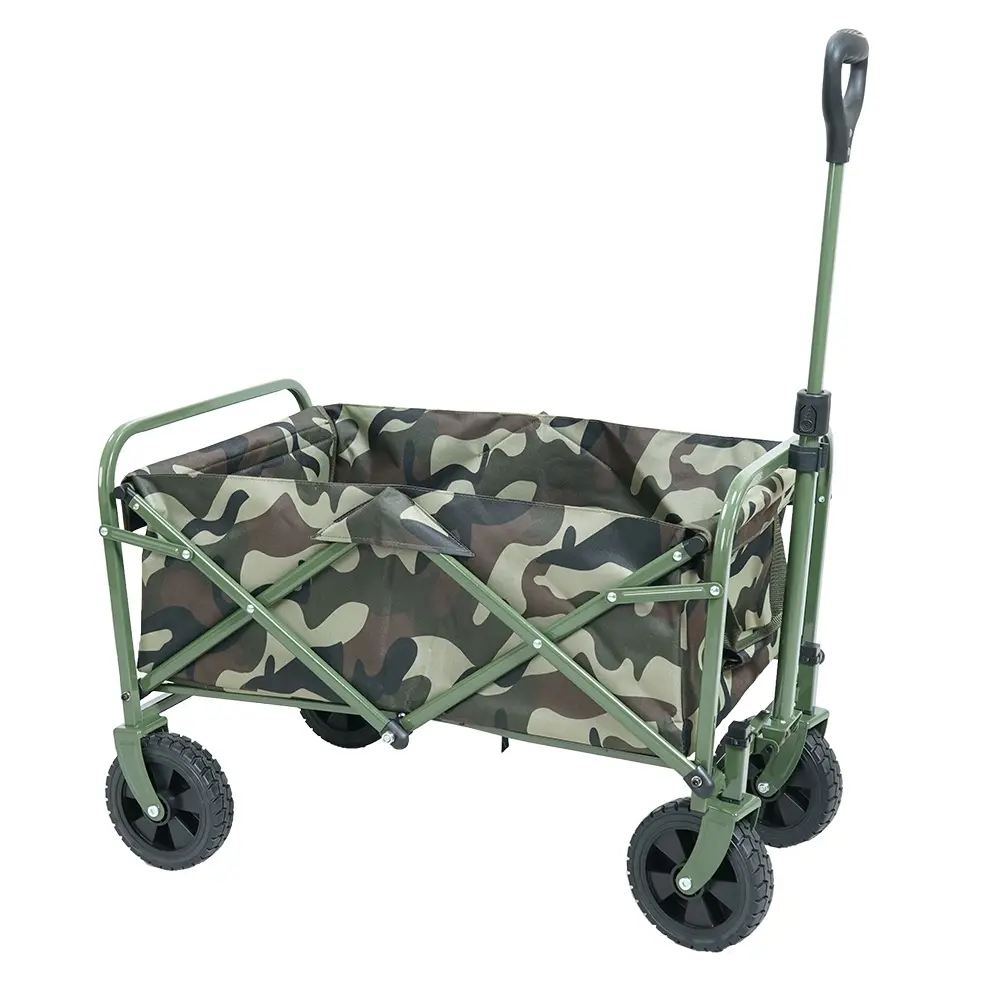 Camouflage Color Mini Size Klapp wagen Vier Räder Leichte kleine Kinder Kinder Handwagen Oxford Stoff Stahlrahmen