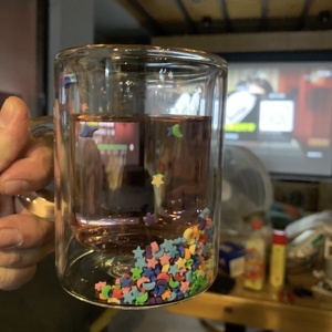 ダブルガラスカップ火傷防止かわいいファッション愛流砂マグコーヒーカップ